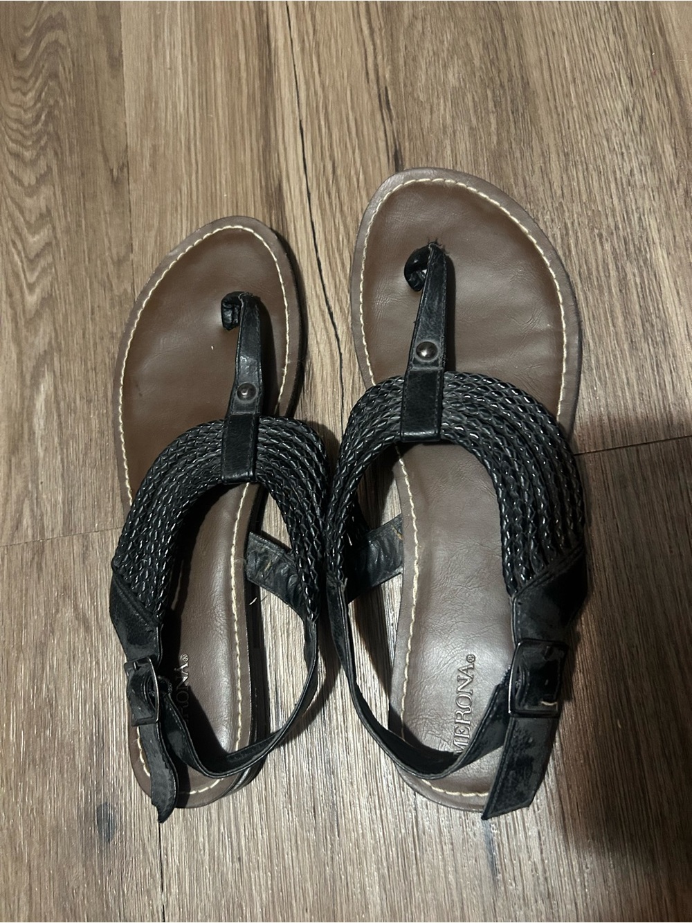 Merona Black Braided Sandals